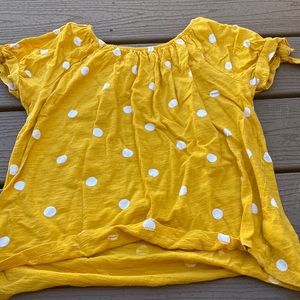 Yellow polka dot shirt from old navy